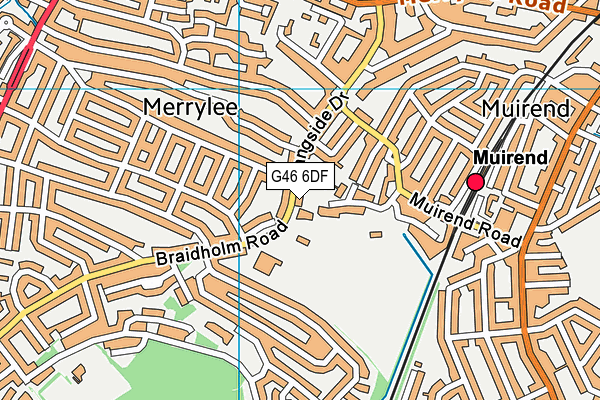 G46 6DF map - OS VectorMap District (Ordnance Survey) G46 6DF map - OS VectorMap District (Ordnance Survey)
