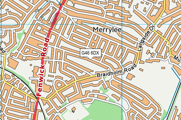 G46 6DX map - OS VectorMap District (Ordnance Survey) G46 6DX map - OS VectorMap District (Ordnance Survey)