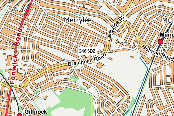 G46 6DZ map - OS VectorMap District (Ordnance Survey) G46 6DZ map - OS VectorMap District (Ordnance Survey)