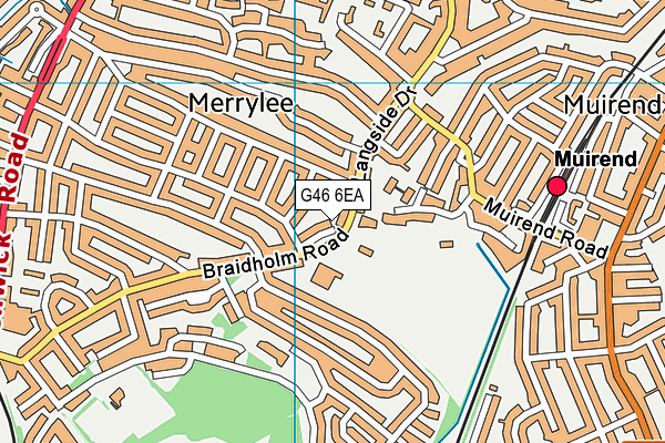 G46 6EA map - OS VectorMap District (Ordnance Survey) G46 6EA map - OS VectorMap District (Ordnance Survey)