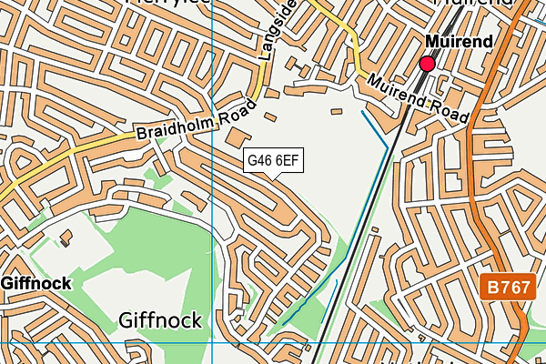 G46 6EF map - OS VectorMap District (Ordnance Survey) G46 6EF map - OS VectorMap District (Ordnance Survey)