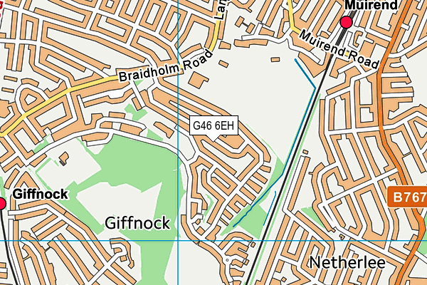 G46 6EH map - OS VectorMap District (Ordnance Survey) G46 6EH map - OS VectorMap District (Ordnance Survey)