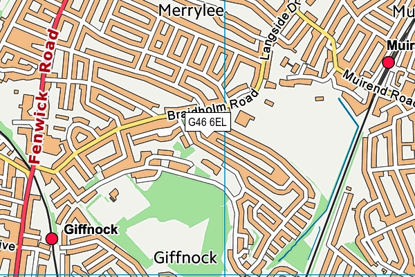 G46 6EL map - OS VectorMap District (Ordnance Survey) G46 6EL map - OS VectorMap District (Ordnance Survey)
