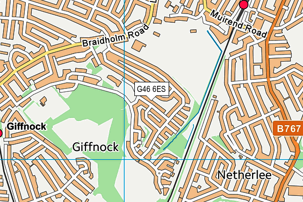 G46 6ES map - OS VectorMap District (Ordnance Survey) G46 6ES map - OS VectorMap District (Ordnance Survey)