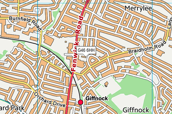 G46 6HH map - OS VectorMap District (Ordnance Survey) G46 6HH map - OS VectorMap District (Ordnance Survey)