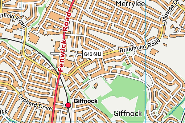 G46 6HJ map - OS VectorMap District (Ordnance Survey) G46 6HJ map - OS VectorMap District (Ordnance Survey)