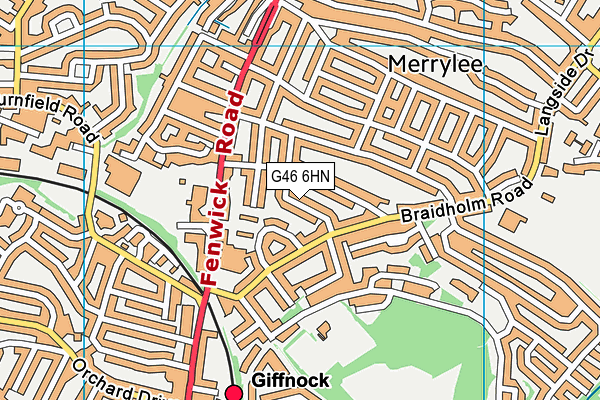 G46 6HN map - OS VectorMap District (Ordnance Survey) G46 6HN map - OS VectorMap District (Ordnance Survey)