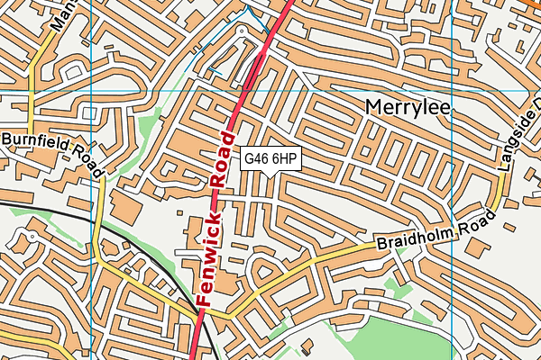 G46 6HP map - OS VectorMap District (Ordnance Survey) G46 6HP map - OS VectorMap District (Ordnance Survey)