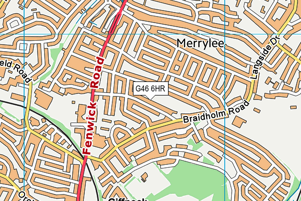 G46 6HR map - OS VectorMap District (Ordnance Survey) G46 6HR map - OS VectorMap District (Ordnance Survey)