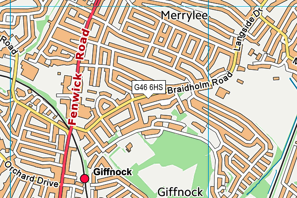 G46 6HS map - OS VectorMap District (Ordnance Survey) G46 6HS map - OS VectorMap District (Ordnance Survey)
