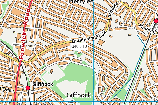 G46 6HU map - OS VectorMap District (Ordnance Survey) G46 6HU map - OS VectorMap District (Ordnance Survey)