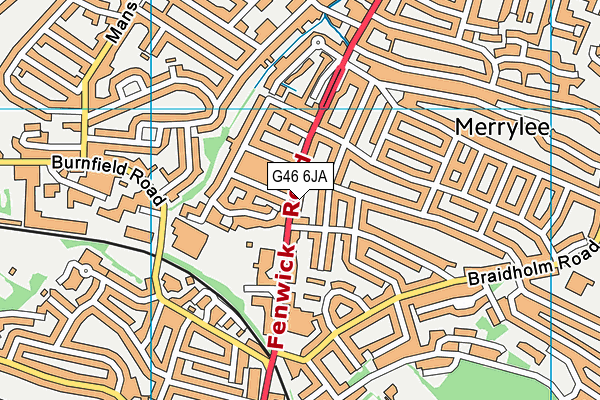 G46 6JA map - OS VectorMap District (Ordnance Survey) G46 6JA map - OS VectorMap District (Ordnance Survey)
