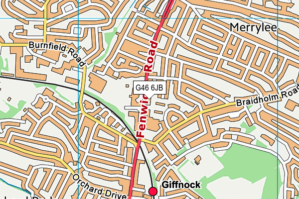 G46 6JB map - OS VectorMap District (Ordnance Survey) G46 6JB map - OS VectorMap District (Ordnance Survey)