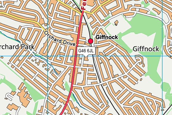 G46 6JL map - OS VectorMap District (Ordnance Survey) G46 6JL map - OS VectorMap District (Ordnance Survey)