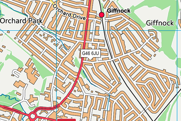 G46 6JU map - OS VectorMap District (Ordnance Survey)