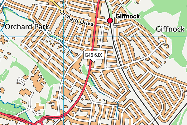 G46 6JX map - OS VectorMap District (Ordnance Survey) G46 6JX map - OS VectorMap District (Ordnance Survey)