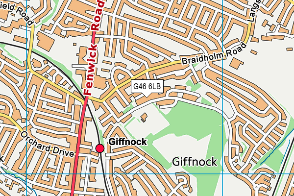 G46 6LB map - OS VectorMap District (Ordnance Survey) G46 6LB map - OS VectorMap District (Ordnance Survey)