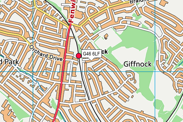 G46 6LF map - OS VectorMap District (Ordnance Survey) G46 6LF map - OS VectorMap District (Ordnance Survey)
