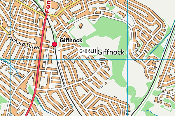 G46 6LH map - OS VectorMap District (Ordnance Survey) G46 6LH map - OS VectorMap District (Ordnance Survey)