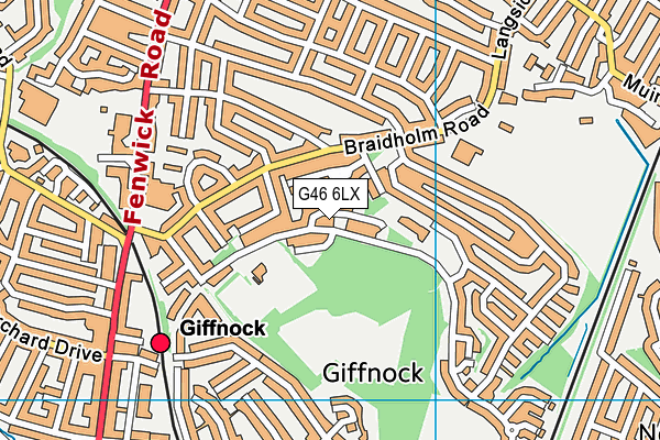 G46 6LX map - OS VectorMap District (Ordnance Survey) G46 6LX map - OS VectorMap District (Ordnance Survey)