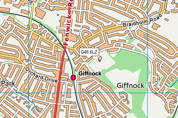 G46 6LZ map - OS VectorMap District (Ordnance Survey) G46 6LZ map - OS VectorMap District (Ordnance Survey)