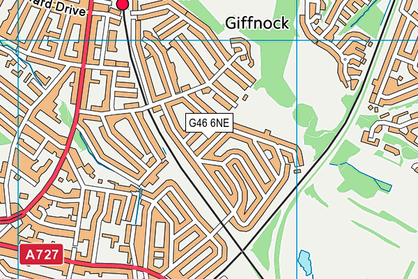 G46 6NE map - OS VectorMap District (Ordnance Survey) G46 6NE map - OS VectorMap District (Ordnance Survey)