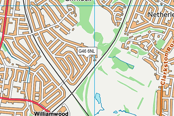 G46 6NL map - OS VectorMap District (Ordnance Survey) G46 6NL map - OS VectorMap District (Ordnance Survey)
