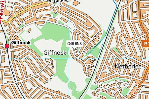 G46 6NS map - OS VectorMap District (Ordnance Survey) G46 6NS map - OS VectorMap District (Ordnance Survey)