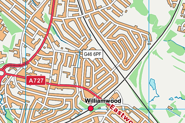 G46 6PF map - OS VectorMap District (Ordnance Survey) G46 6PF map - OS VectorMap District (Ordnance Survey)