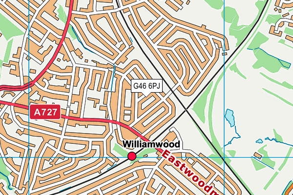 G46 6PJ map - OS VectorMap District (Ordnance Survey) G46 6PJ map - OS VectorMap District (Ordnance Survey)