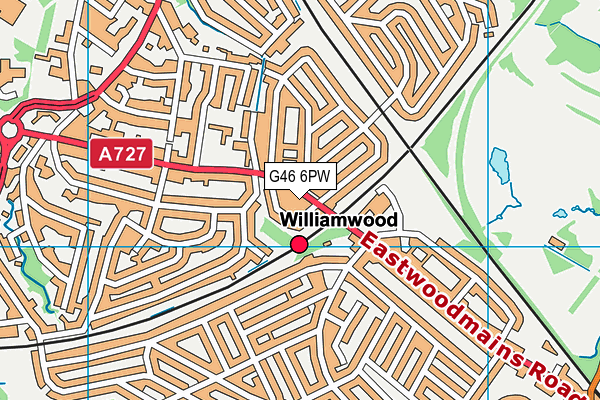 G46 6PW map - OS VectorMap District (Ordnance Survey) G46 6PW map - OS VectorMap District (Ordnance Survey)