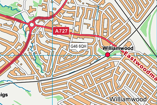 G46 6QH map - OS VectorMap District (Ordnance Survey) G46 6QH map - OS VectorMap District (Ordnance Survey)