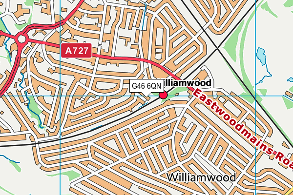 G46 6QN map - OS VectorMap District (Ordnance Survey)