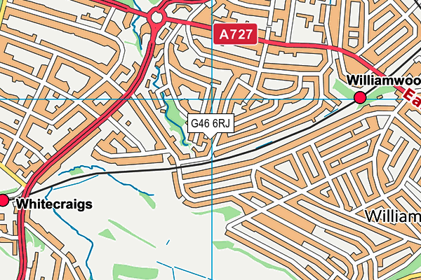 G46 6RJ map - OS VectorMap District (Ordnance Survey) G46 6RJ map - OS VectorMap District (Ordnance Survey)
