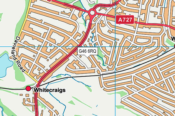 G46 6RQ map - OS VectorMap District (Ordnance Survey)