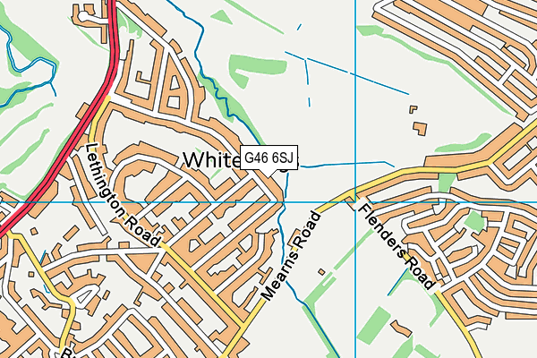 G46 6SJ map - OS VectorMap District (Ordnance Survey)