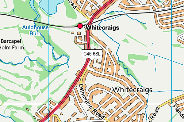 G46 6SL map - OS VectorMap District (Ordnance Survey) G46 6SL map - OS VectorMap District (Ordnance Survey)