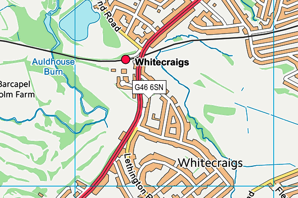 G46 6SN map - OS VectorMap District (Ordnance Survey) G46 6SN map - OS VectorMap District (Ordnance Survey)