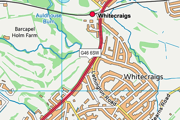 G46 6SW map - OS VectorMap District (Ordnance Survey)