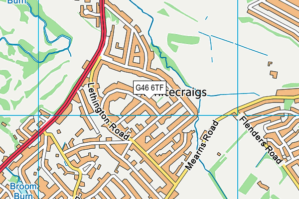 G46 6TF map - OS VectorMap District (Ordnance Survey) G46 6TF map - OS VectorMap District (Ordnance Survey)