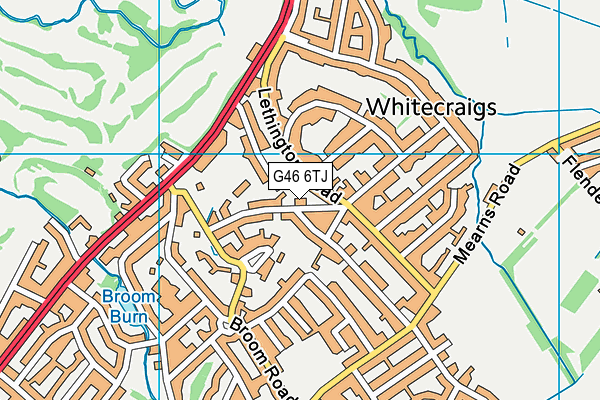G46 6TJ map - OS VectorMap District (Ordnance Survey) G46 6TJ map - OS VectorMap District (Ordnance Survey)