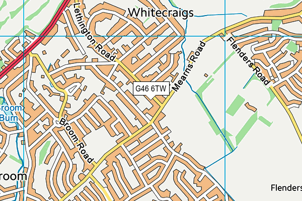 G46 6TW map - OS VectorMap District (Ordnance Survey) G46 6TW map - OS VectorMap District (Ordnance Survey)