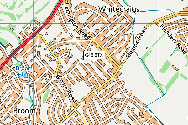 G46 6TX map - OS VectorMap District (Ordnance Survey) G46 6TX map - OS VectorMap District (Ordnance Survey)