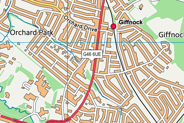 G46 6UE map - OS VectorMap District (Ordnance Survey) G46 6UE map - OS VectorMap District (Ordnance Survey)