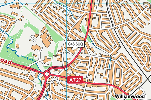 G46 6UQ map - OS VectorMap District (Ordnance Survey)