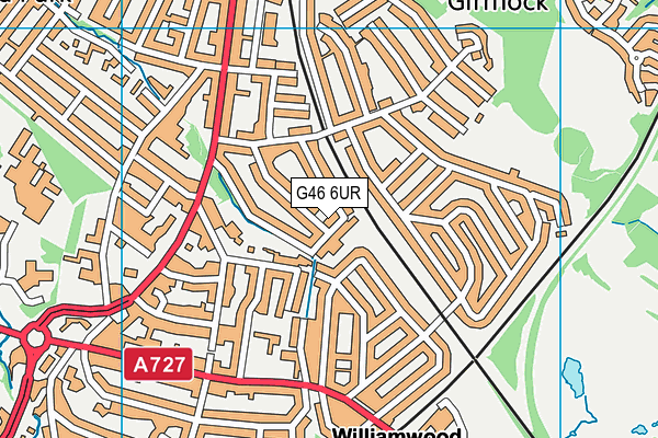 G46 6UR map - OS VectorMap District (Ordnance Survey) G46 6UR map - OS VectorMap District (Ordnance Survey)