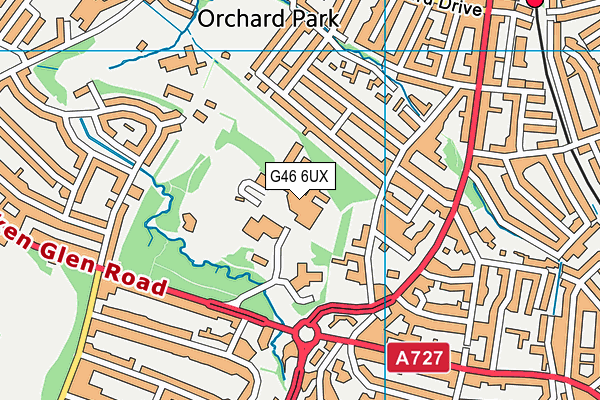 G46 6UX map - OS VectorMap District (Ordnance Survey) G46 6UX map - OS VectorMap District (Ordnance Survey)