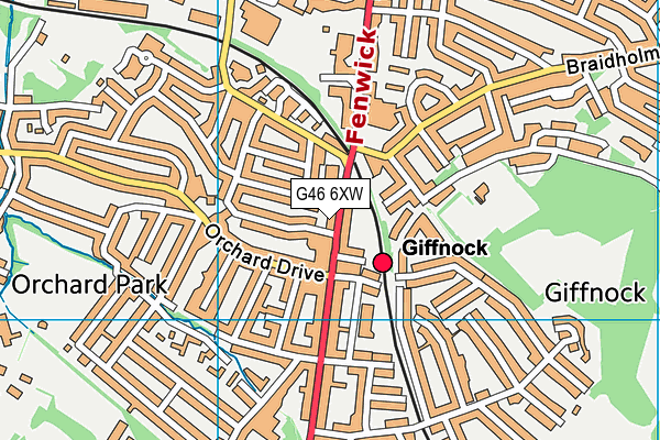 G46 6XW map - OS VectorMap District (Ordnance Survey) G46 6XW map - OS VectorMap District (Ordnance Survey)