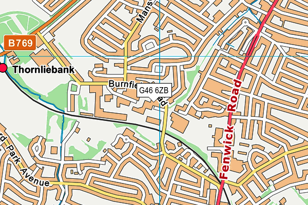 G46 6ZB map - OS VectorMap District (Ordnance Survey) G46 6ZB map - OS VectorMap District (Ordnance Survey)