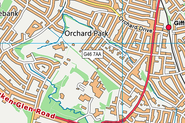 G46 7AA map - OS VectorMap District (Ordnance Survey) G46 7AA map - OS VectorMap District (Ordnance Survey)